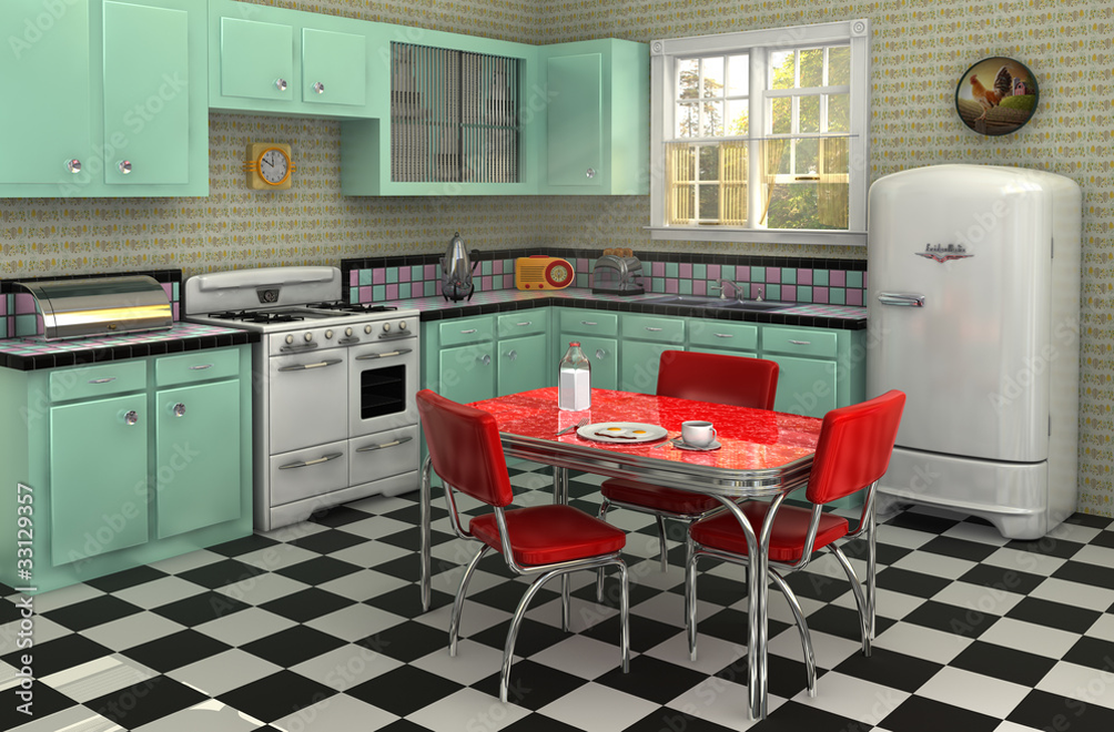 1950s kitchen from My Dream Lover by David Navarria A romance novel with a sci-fi twist
